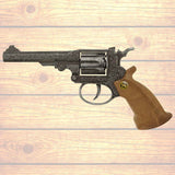J.G. Schrödel Spielzeugpistole Scorpion schwarz antik 22cm