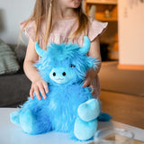 Bauer Plüschtier Hochlandkuh blau