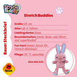 Bauer Plüschtier Stretch Buddies Hase rosa 28cm