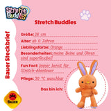 Bauer Plüschtier Stretch Buddies Hase orange 28cm