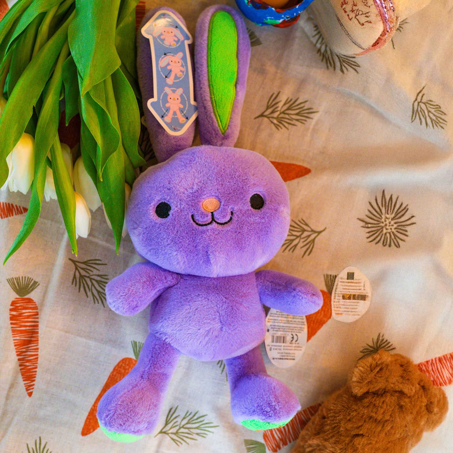 Stretch Buddies Hase lila 28cm Kuscheltier