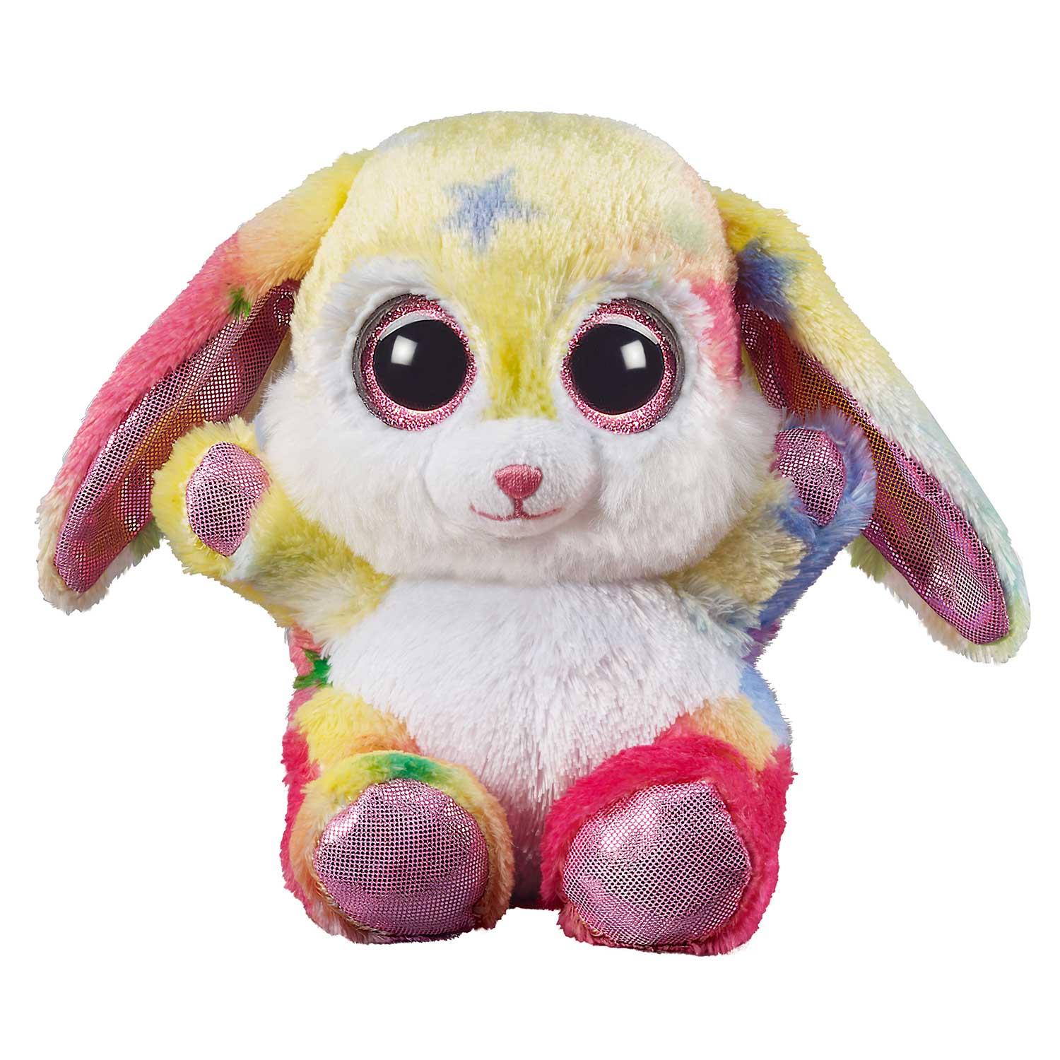 Blickfänger Glitter Hase pink/bunt 15cm Kuscheltier