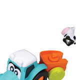 BBJunior Pull Along Farm Traktor mit 3 Anhängern & Tierfiguren