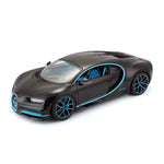 Modellauto Bugatti Chiron - World Record 0-400-0km in 42 Sek. Schwarz im Maßstab 1:18