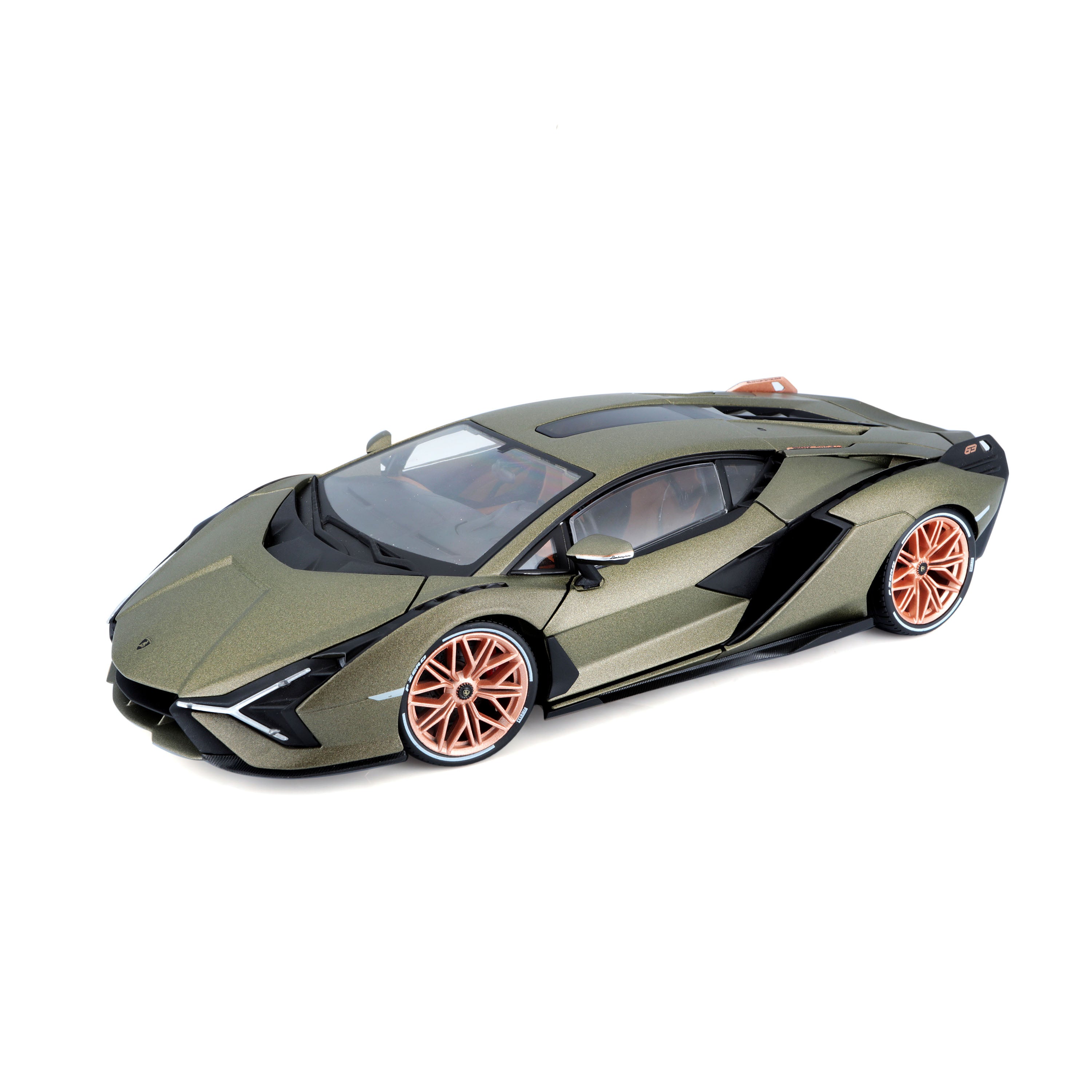 Modellauto Lamborghini Sian FKP 37 matt grün im Maßstab 1:18