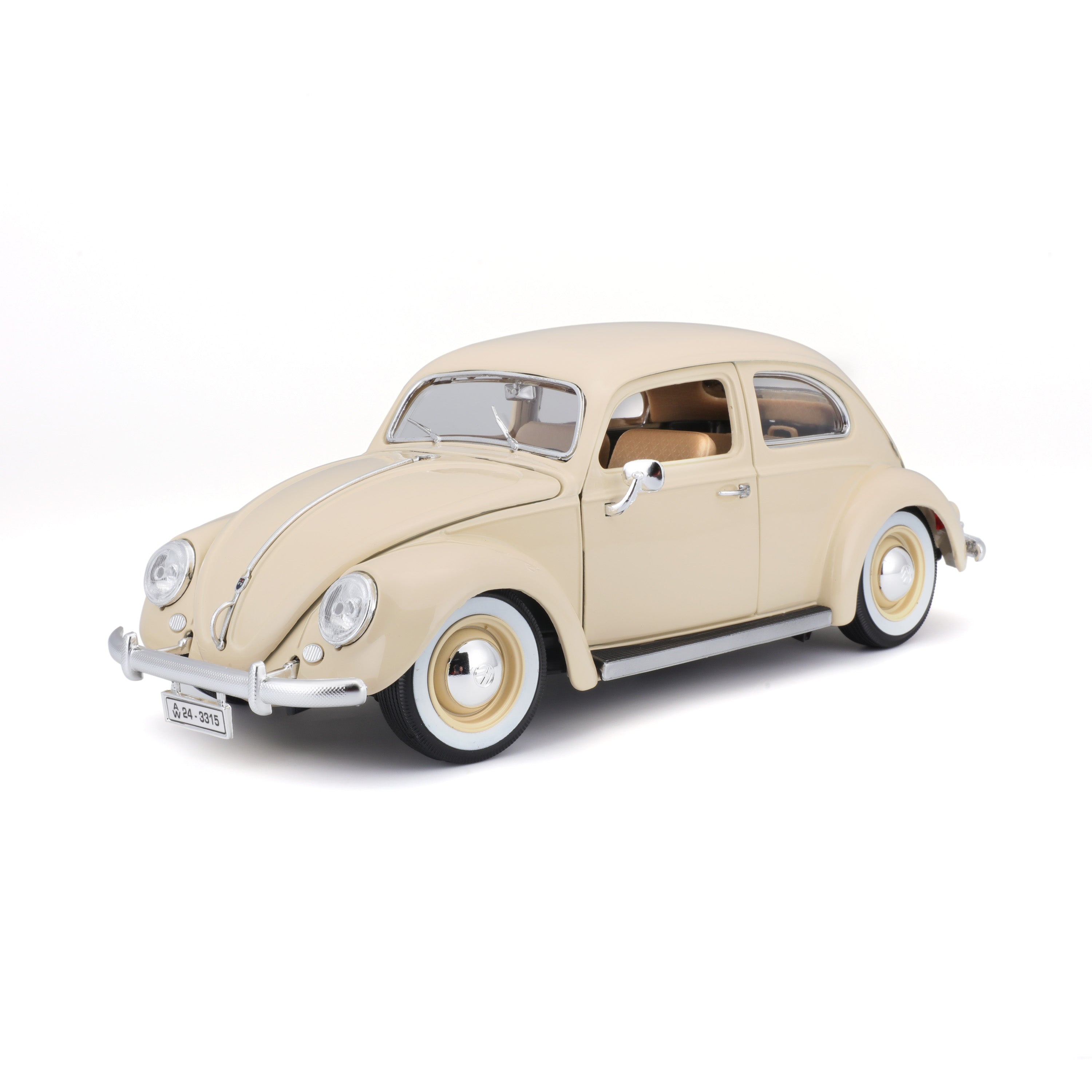 Modellauto VW Käfer beige von 1955 im Maßstab 1:18