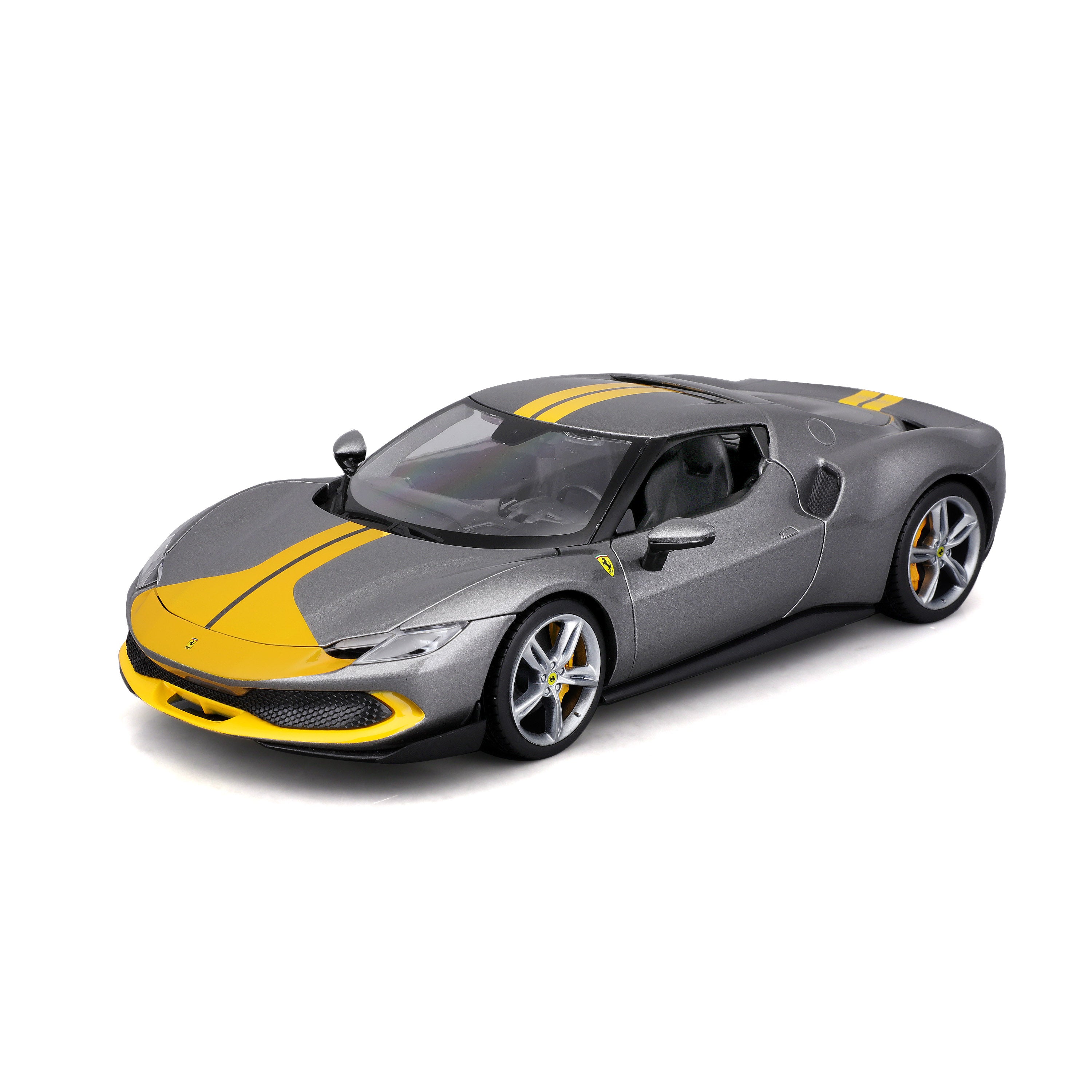 Modellauto Ferrari 296GTB Assetto Fiorano grau im Maßstab 1:18