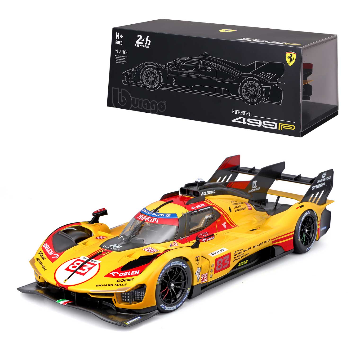 Modellauto Ferrari 499P LMH ´24, Hardcase, 1:18 Maßstab