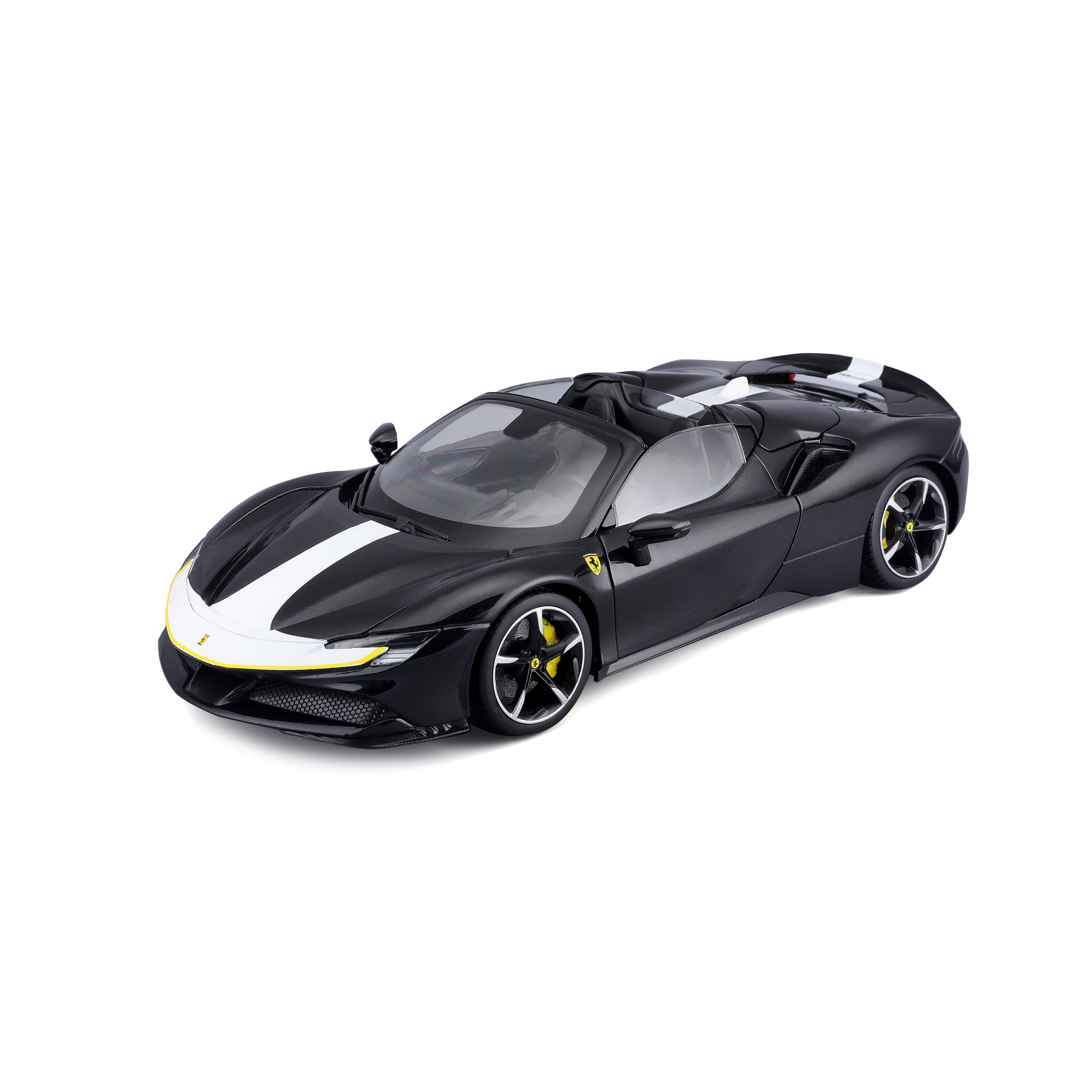 Modellauto Ferrari SF90 Spider Assetto Fiorano schwarz im Maßstab 1:18