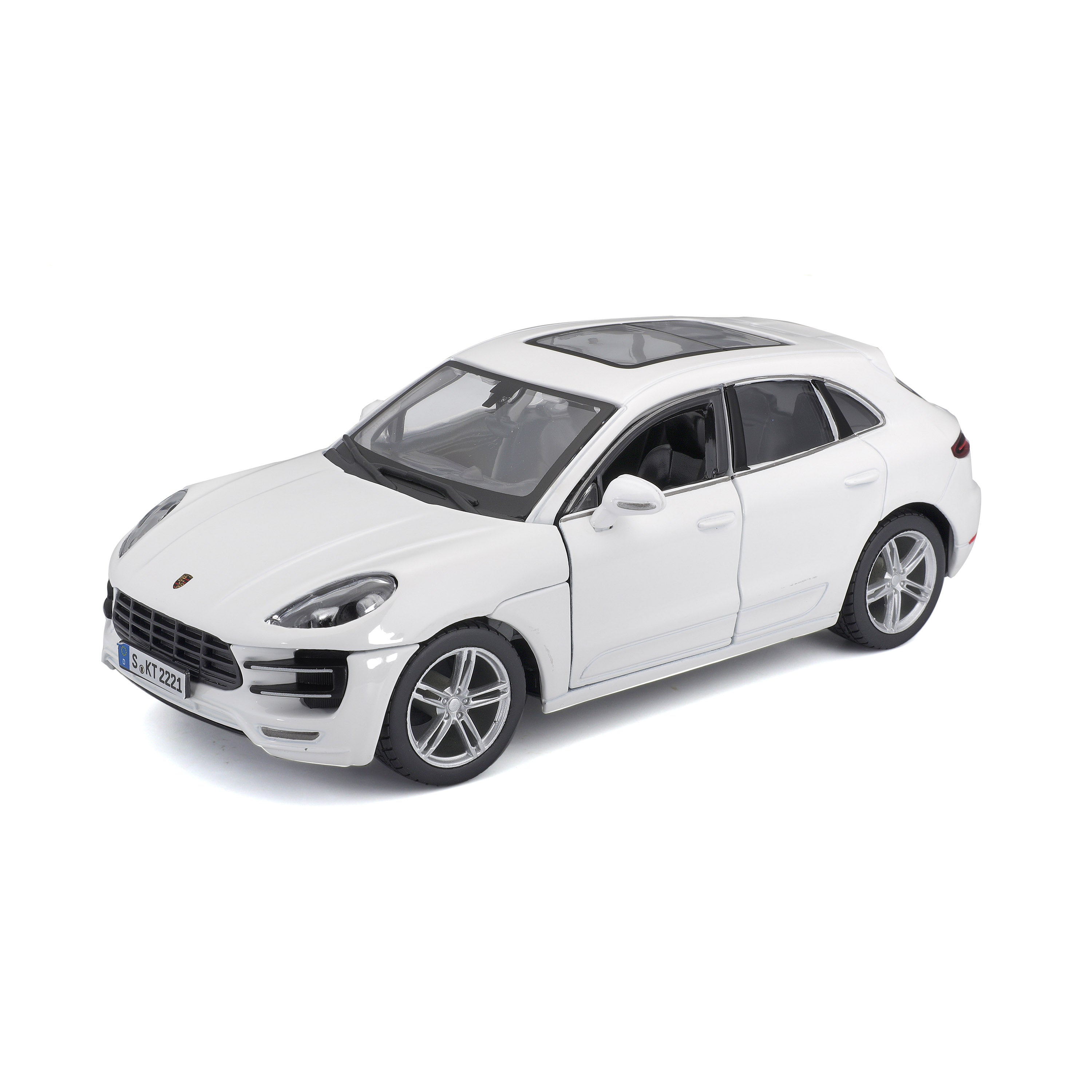 Modellauto Porsche Macan rot im Maßstab 1:24