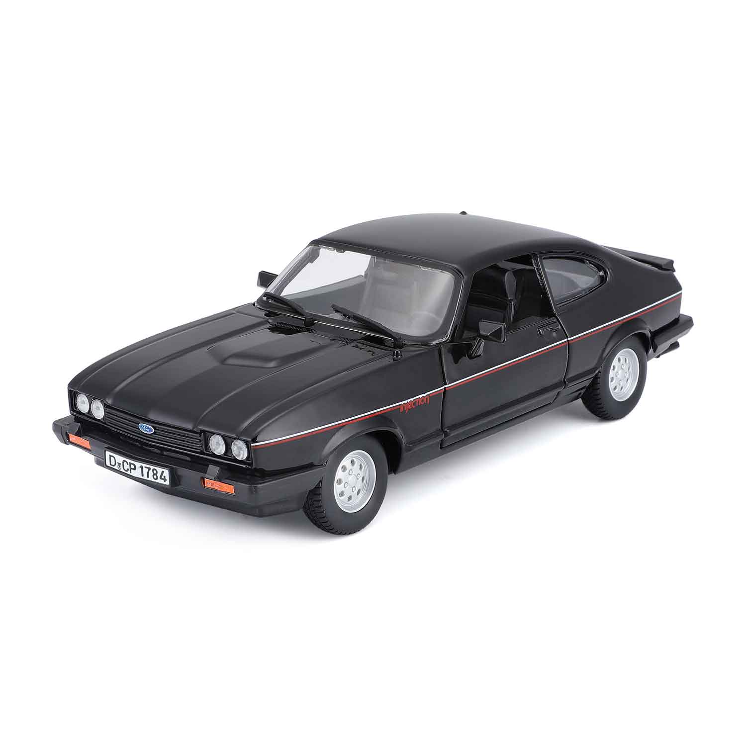 Modellauto Ford Capri schwarz von 1973 im Maßstab 1:24