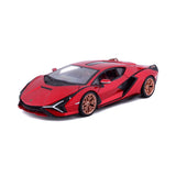 Modellauto Lamborghini Sian FKP 37 rot im Maßstab 1:24