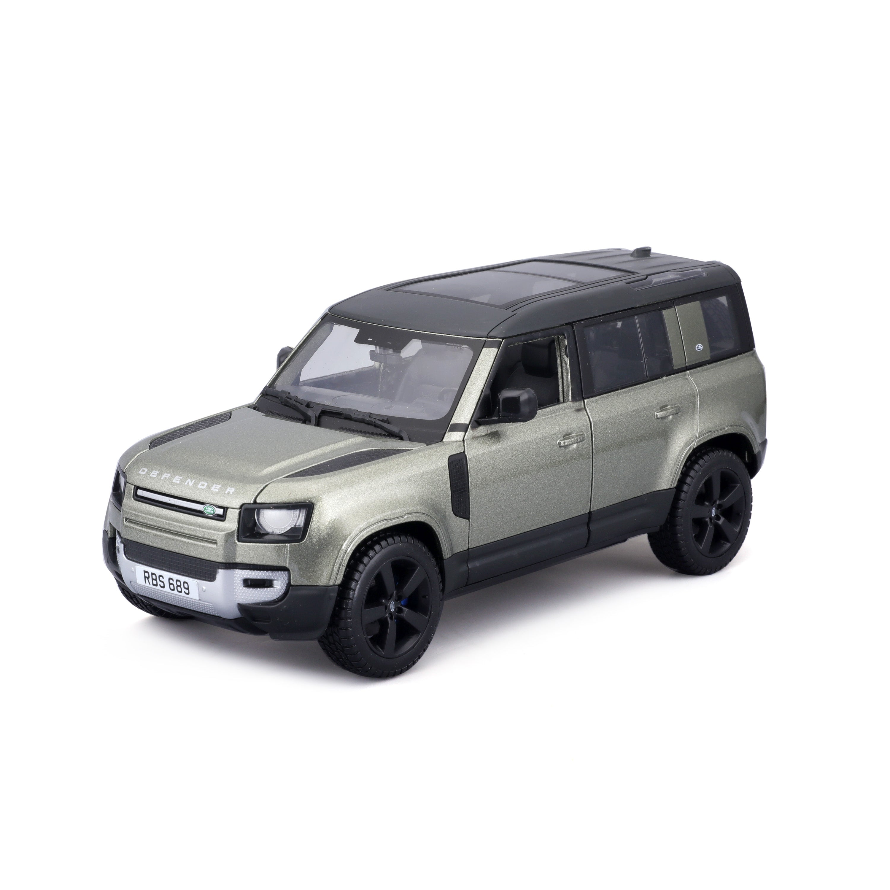 Modellauto Land Rover Defender grün von 2022 im Maßstab 1:24