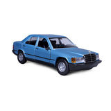 Modellauto Mercedes 190E blau von 1987 im Maßstab 1:24