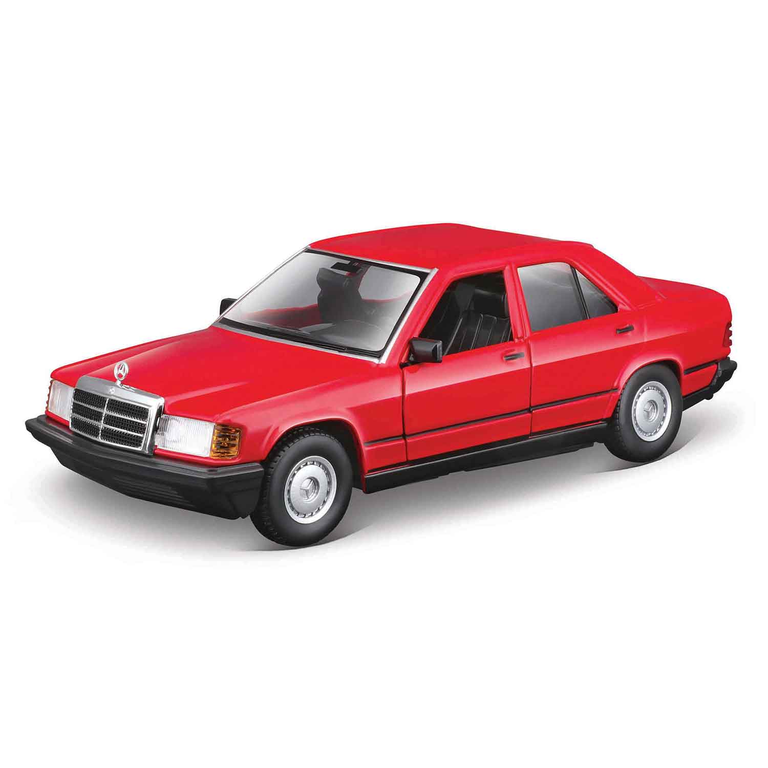 Modellauto Mercedes 190E rot von 1987 im Maßstab 1:24