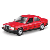 Modellauto Mercedes 190E rot von 1987 im Maßstab 1:24