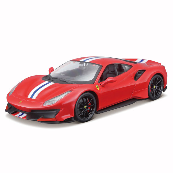 Modellauto Ferrari 488 Pista rot im Maßstab 1:24