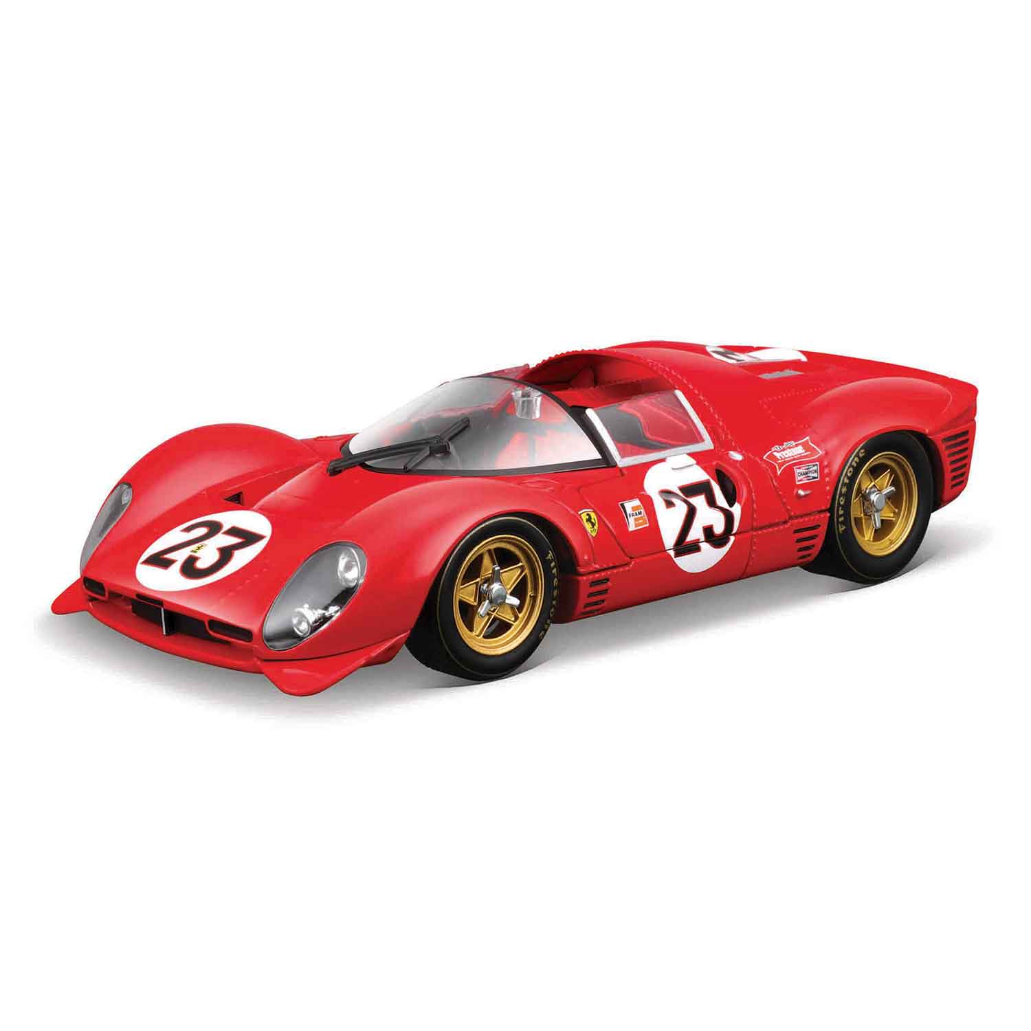 Modellauto Ferrari 330 P4 Daytona von 1967 rot im Maßstab 1:24
