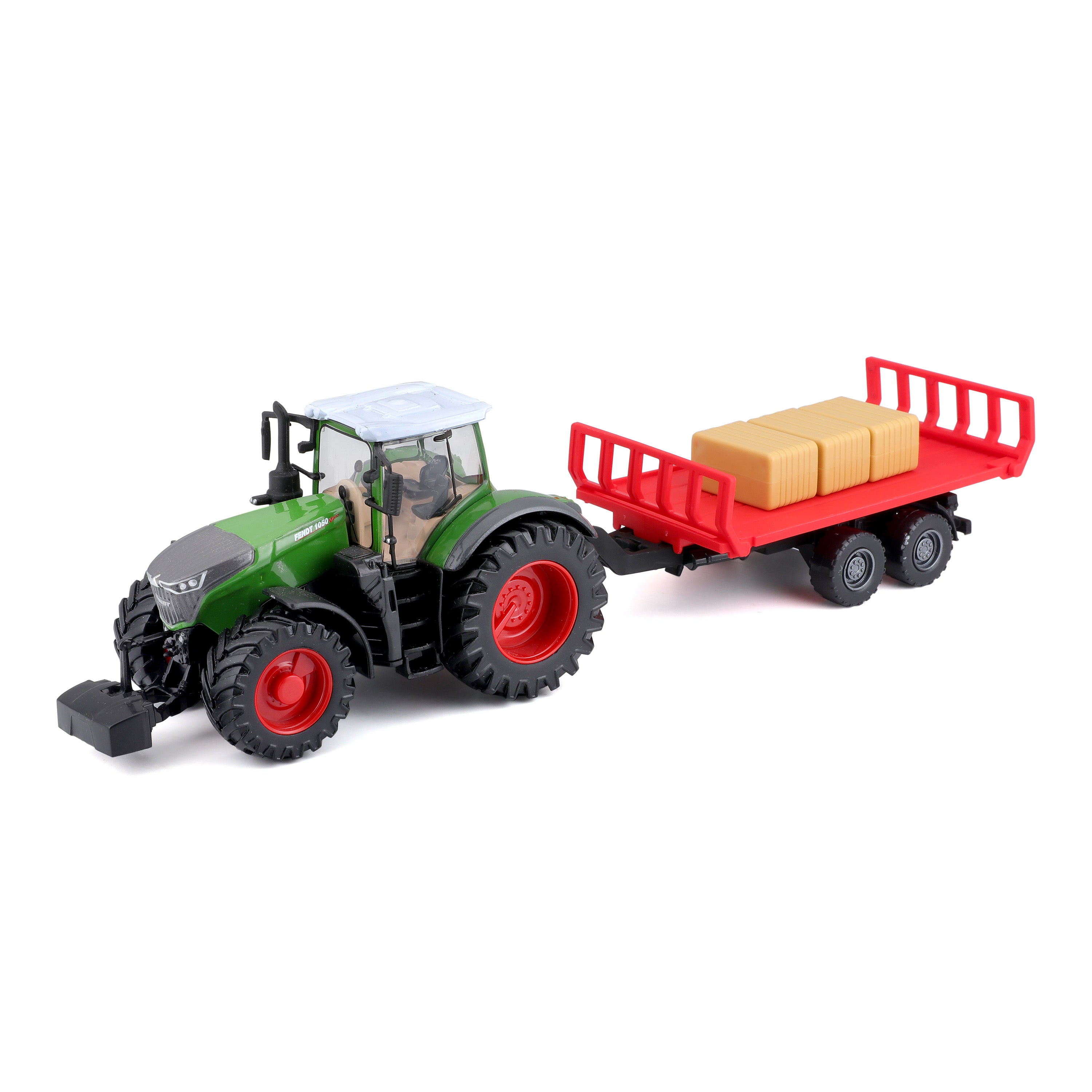 Spielzeugmodell Farmland FENDT 10 cm, mit Heuballen-Transporter, Windowbox grün
