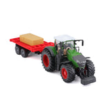 Bburago Farmland FENDT mit Heuballen-Transporter