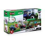 Bburago Farmland FENDT "Kuhstall" mit Traktor