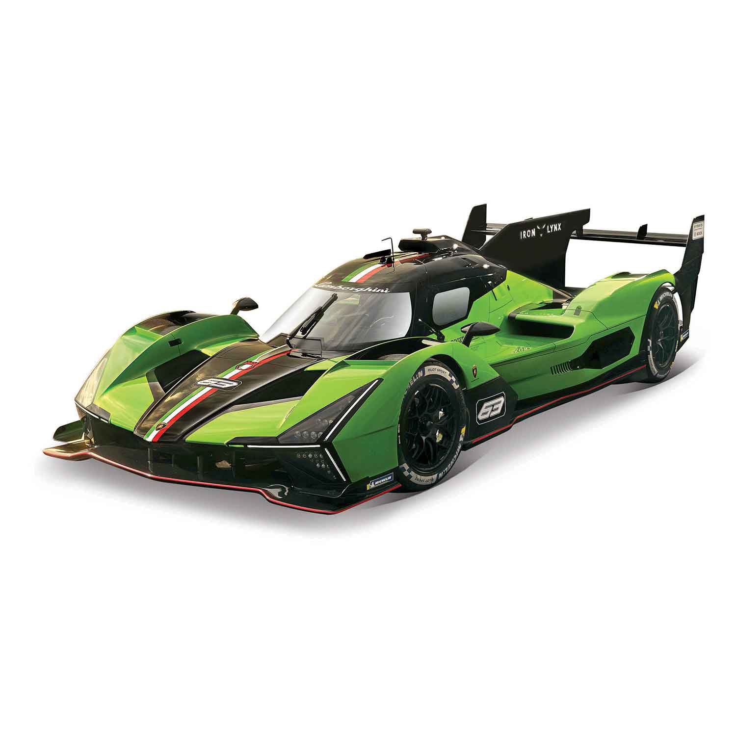 Modellauto Lamborghini SC63 LMDh grün im Maßstab 1:43