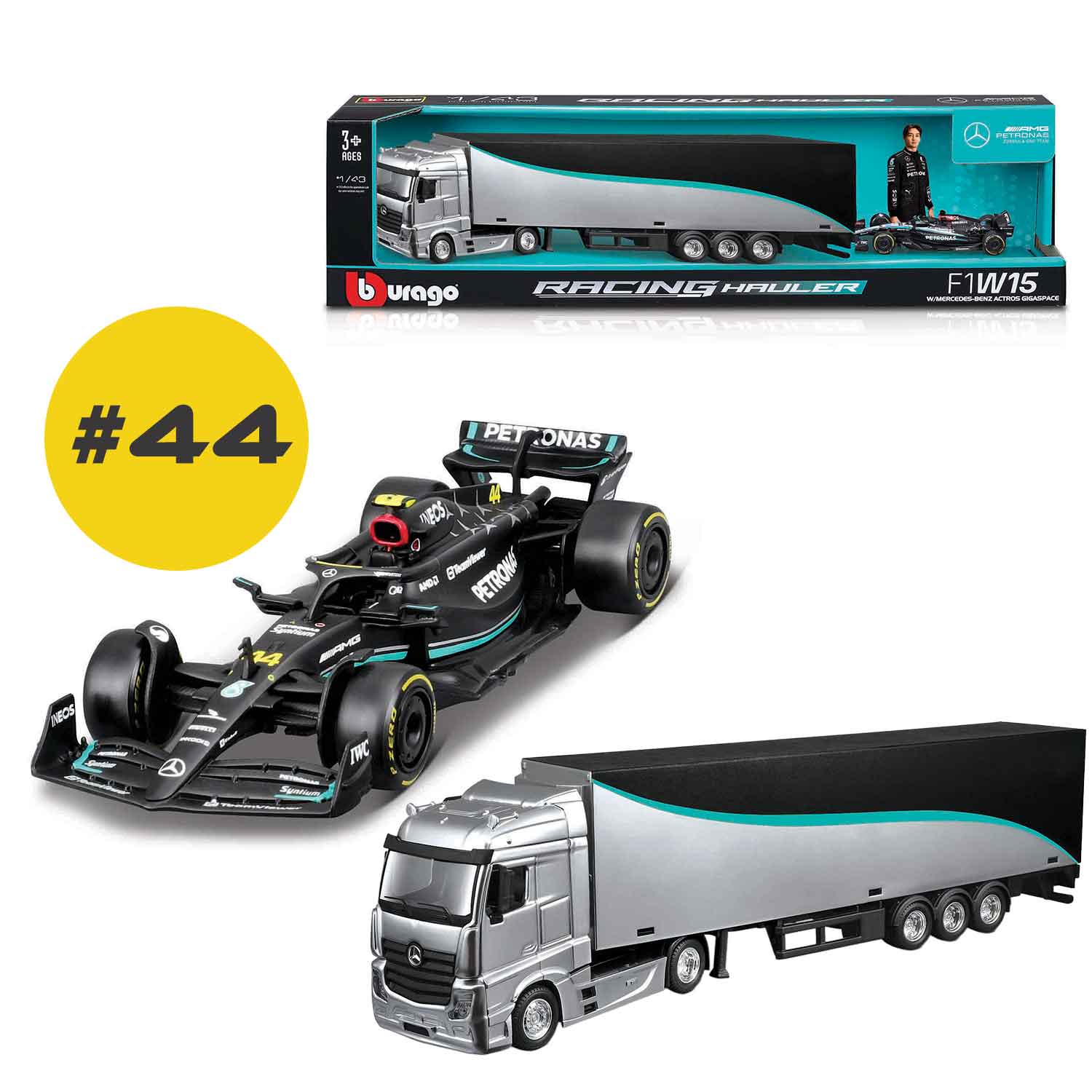 F1 Mercedes/MB "Racing Truck" inkl. 1x F1 MB AMG W15