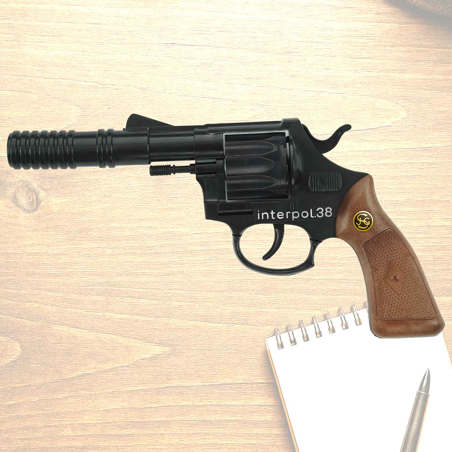 Interpol 38 23cm, Spielzeug-Pistole, Tester