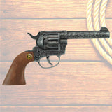 Spielzeug-Pistole Magnum grau antik 22cm