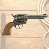 J.G. Schrödel Spielzeugpistole Samuel Colt antik 27cm in der Box