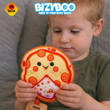 Bizyboo Beschäftigunstäschchen Pizza gelb, ab 2 Jahren geeignet