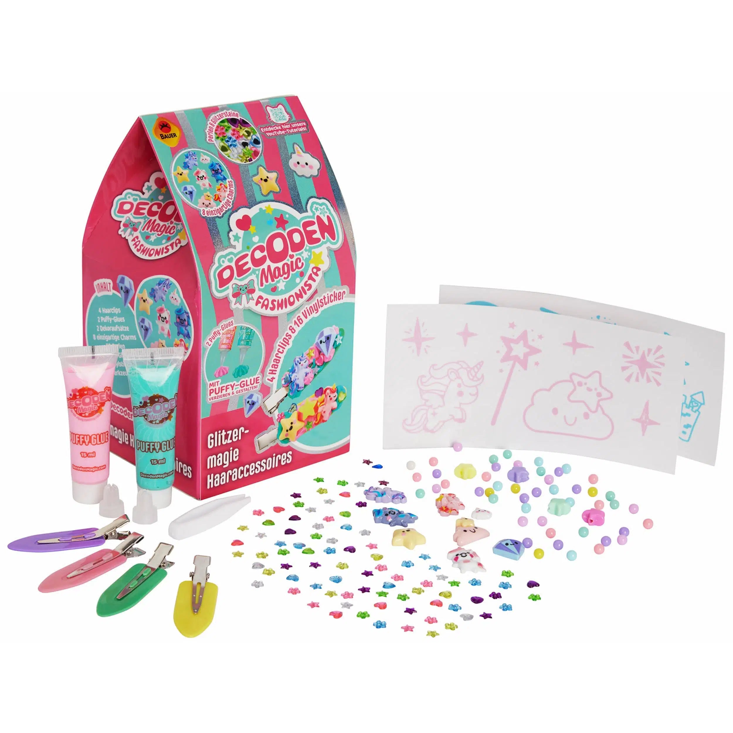 Bauer Decoden Magic DIY Set Glitzermagie Haaraccessoires