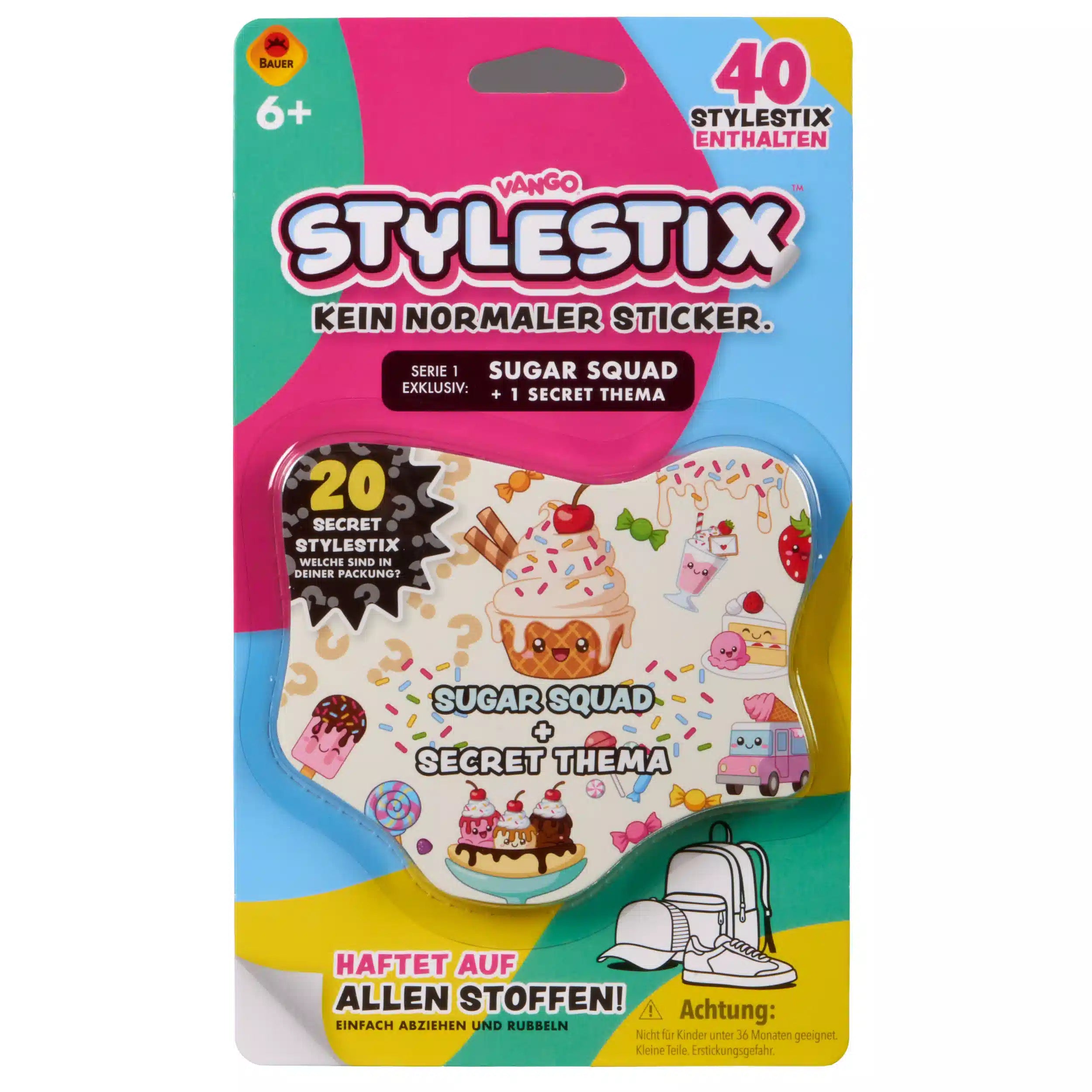 Stylestix Aufkleber, die ohne Bügeln und Wasser auf Textilien, Kunststoff, Glas, etc. halten