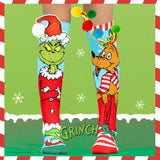 Farbenfrohe Socken mit Grinch und Max Muster und 3D Applikationen, 6-99 Jahre geeignet