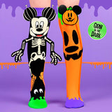 Farbenfrohe Socken mit Mickey glow in the dark Muster und 3D Applikationen, 6-99 Jahre geeignet