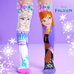 Farbenfrohe Socken mit Frozen Sisteres Anna und Elsa Muster und 3D Applikationen, 6-99 Jahre geeignet