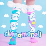 Farbenfrohe Socken mit Cinnamoroll Muster und 3D Applikationen, 6-99 Jahre geeignet
