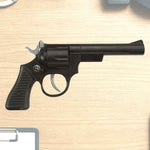 Spielzeug-Pistole Junior 200 schwarz 21cm 100-Schuß Pistole Western
