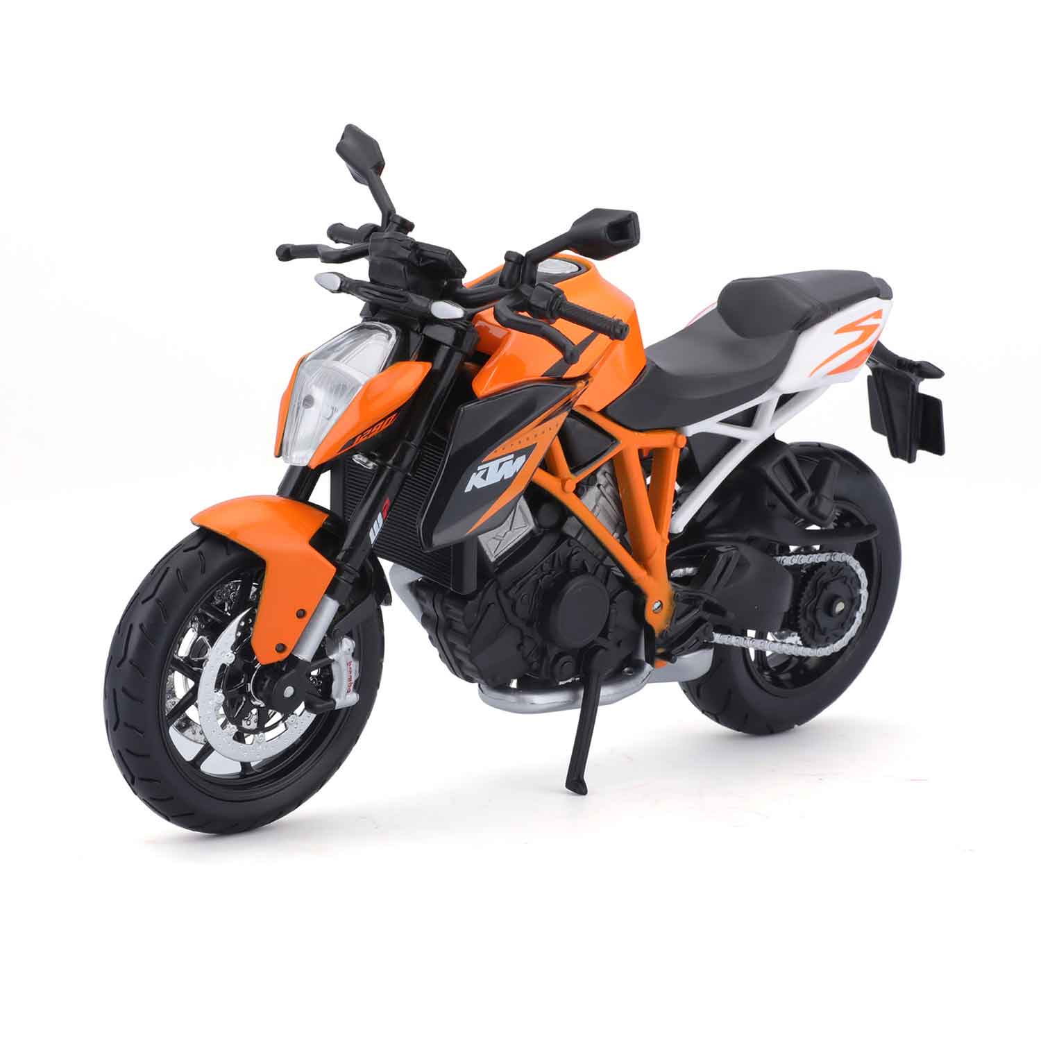 Motorradmodell KTM 1290 Super Duke R orange im Maßstab 1:12