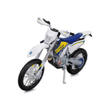 Motorradmodell Husqvarna FE 501 blau im Maßstab 1:12