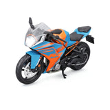 Motorradmodell KTM RC 390 blau im Maßstab 1:12
