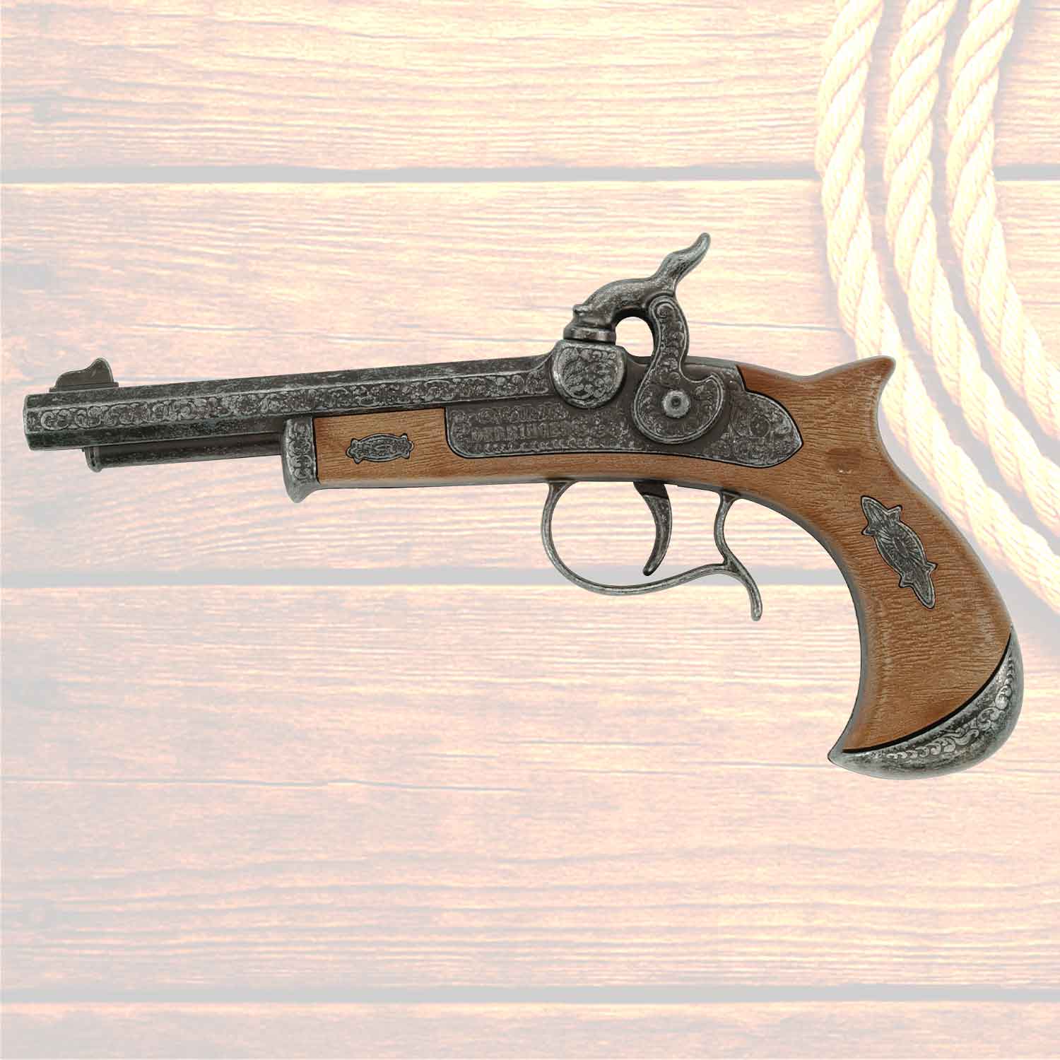 Derringer 21,5cm, Einzelschuss, Spielzeug-Pistole, Tester