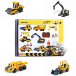 Spielzeugmodell Volvo Baufahrzeuge 8 cm Playset mit 6 Fahrzeugen gelb