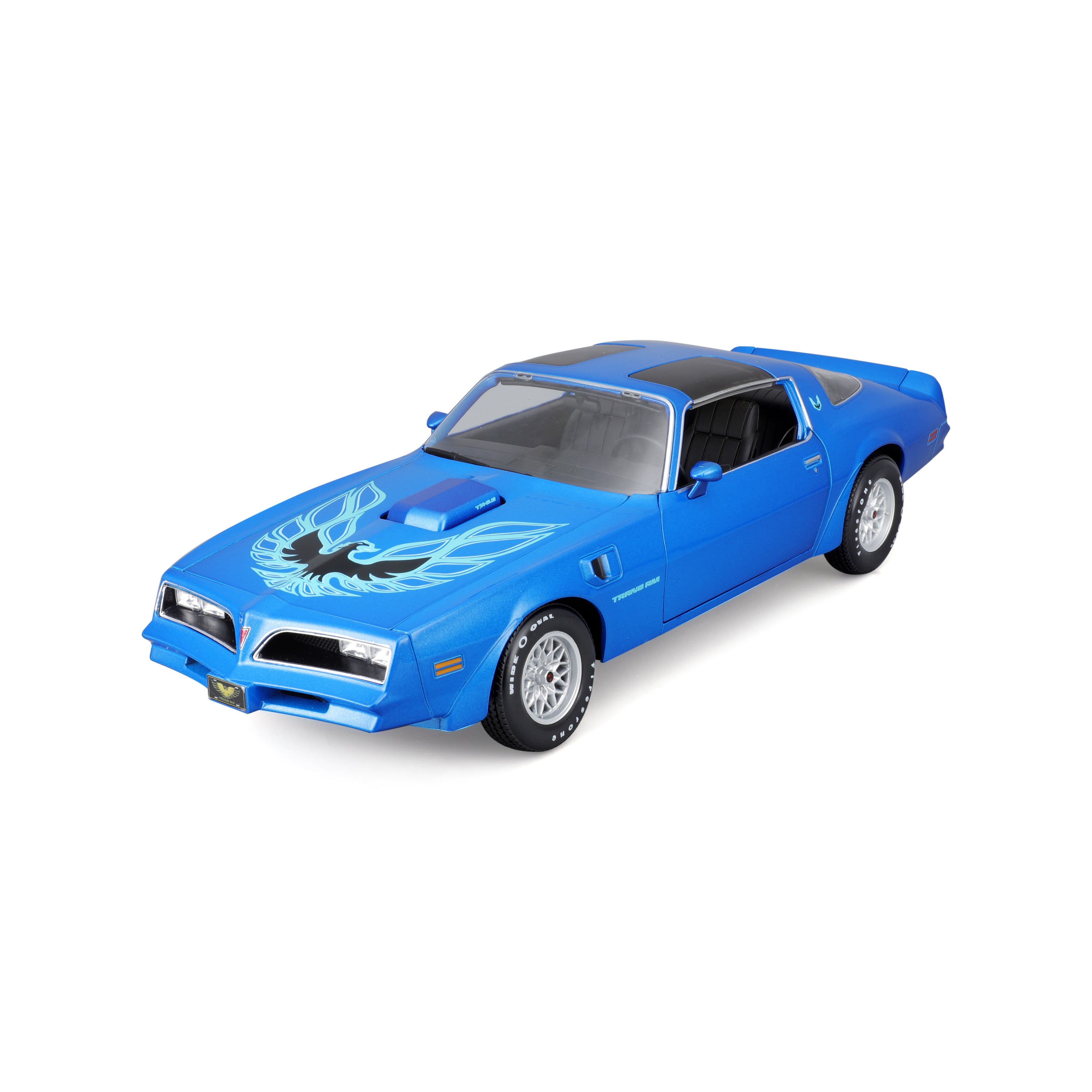 Modellauto Pontiac Firebird Trans Am blau von 1978 im Maßstab 1:18