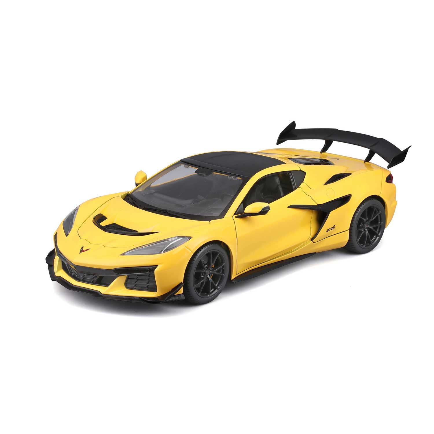 Modellauto Corvette ZR1 Coupé gelb von 2025 im Maßstab 1:18