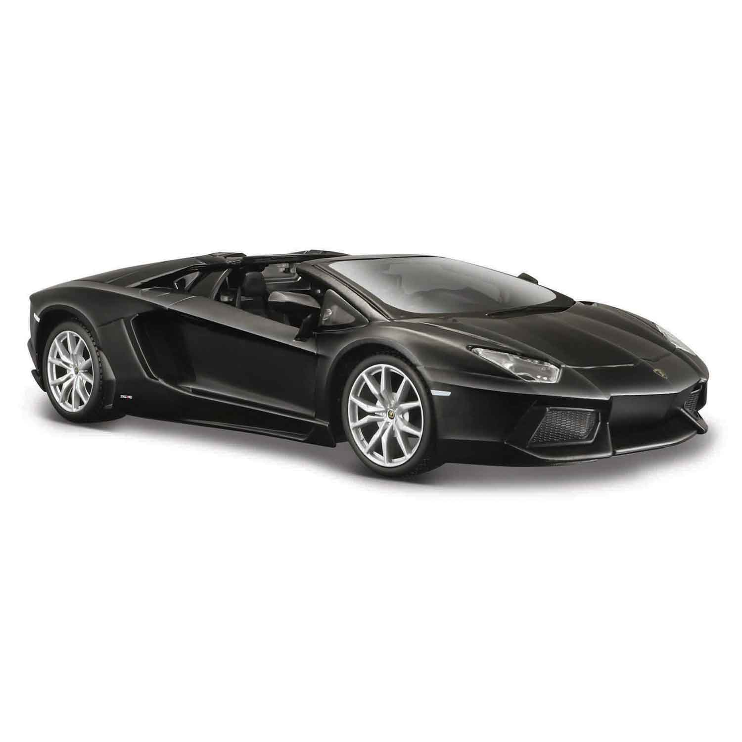 Modellauto Lamborghini Aventador LP 700-4 Roadster matt schwarz im Maßstab 1:24