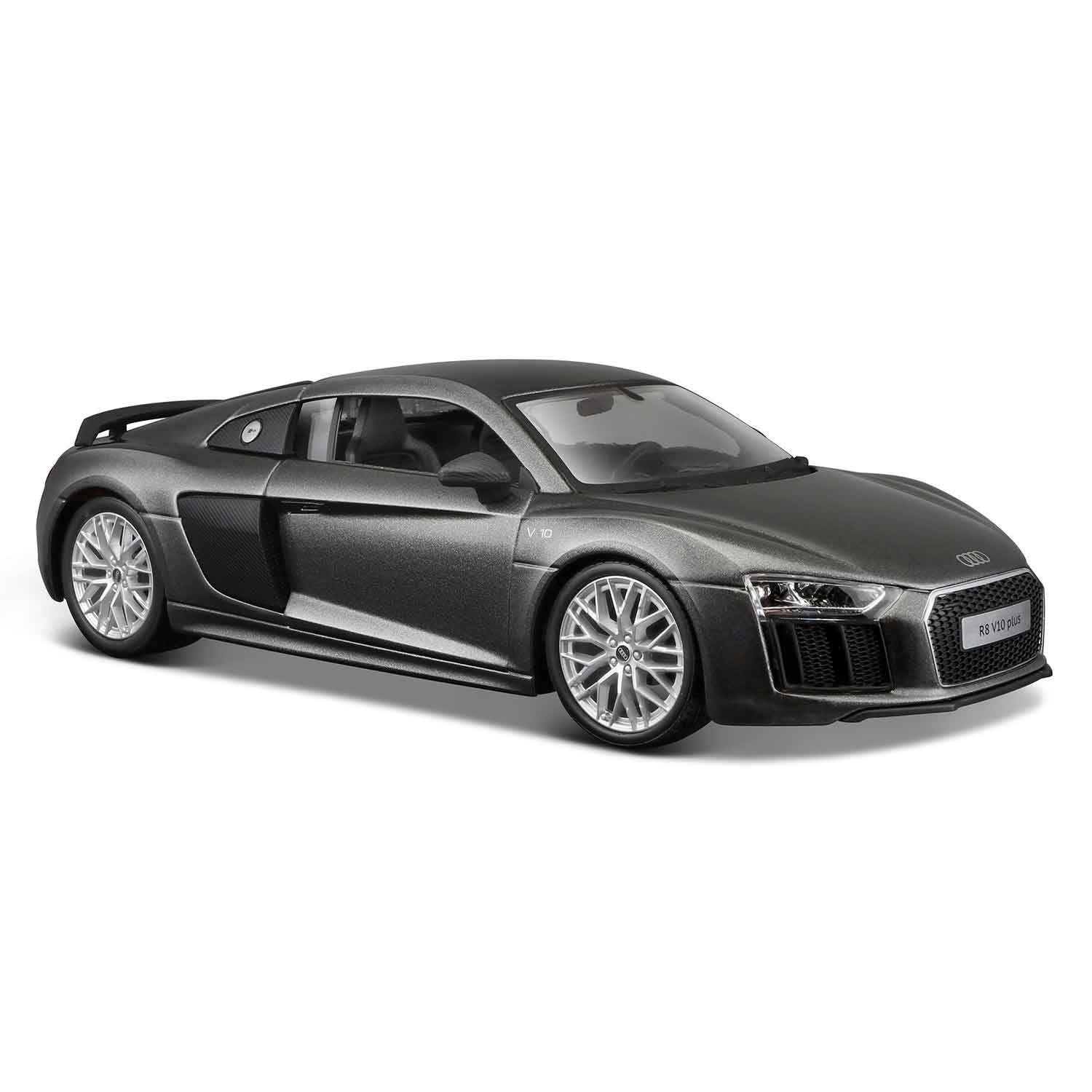 Modellauto Audi R8 V10 grau im Maßstab 1:24