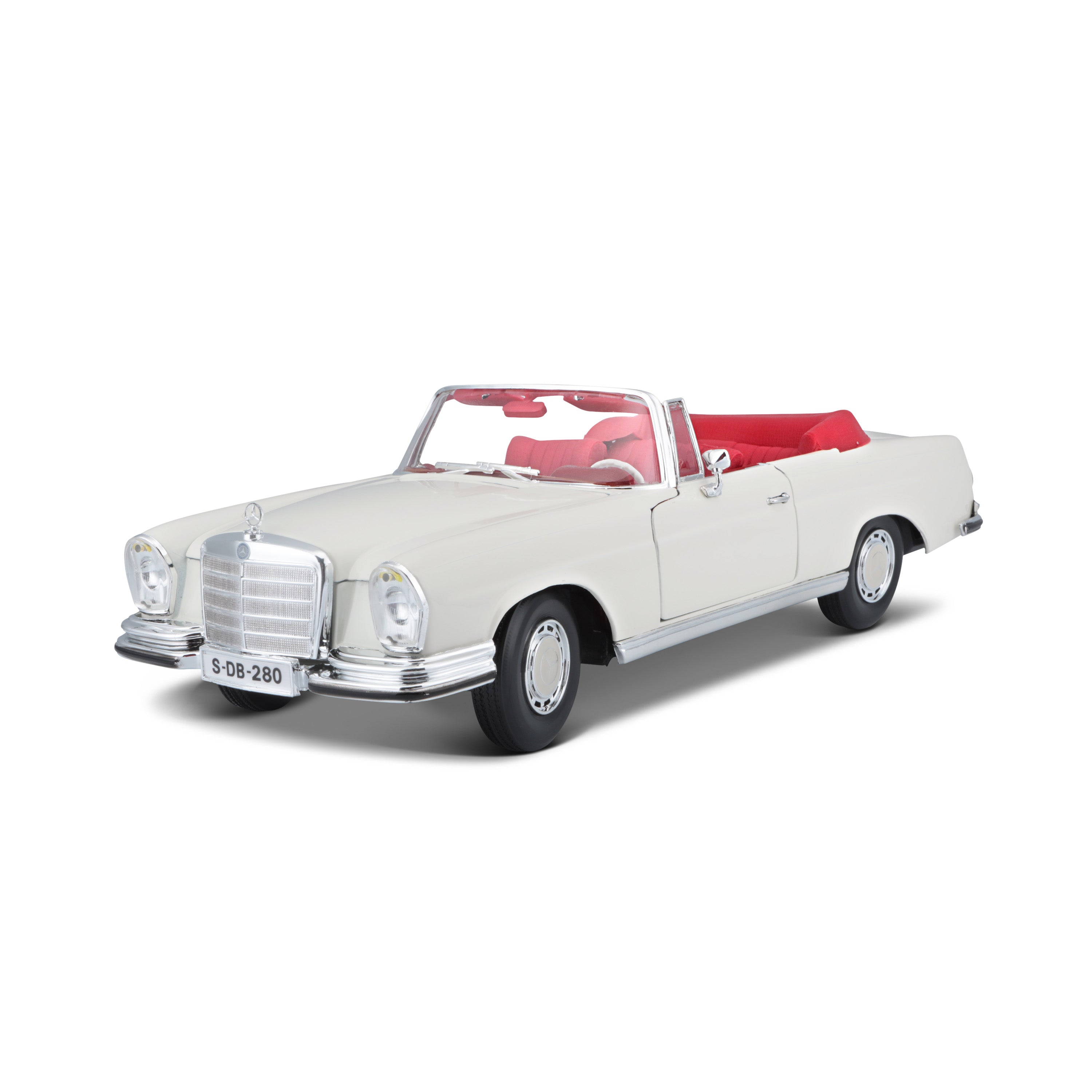 Modellauto Mercedes 280SE Cabrio creme von 1966 im Maßstab 1:18