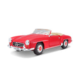 Modellauto Mercedes 190SL Cabrio rot von 1955 im Maßstab 1:18