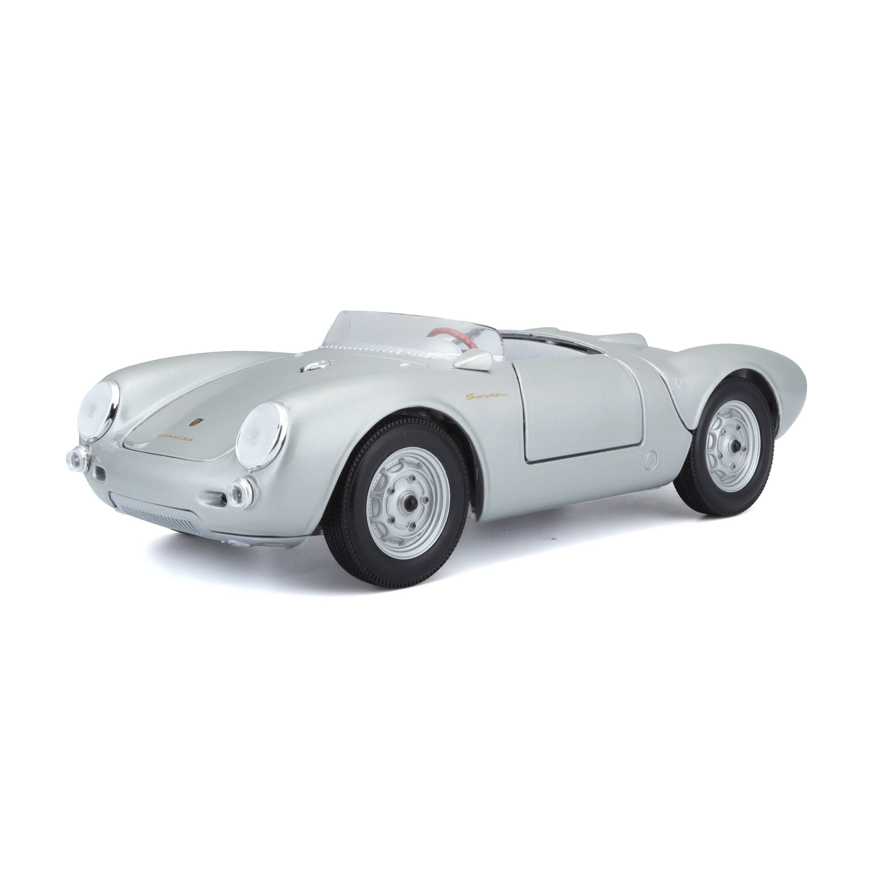 Modellauto Porsche 550A Spyder silber im Maßstab 1:18